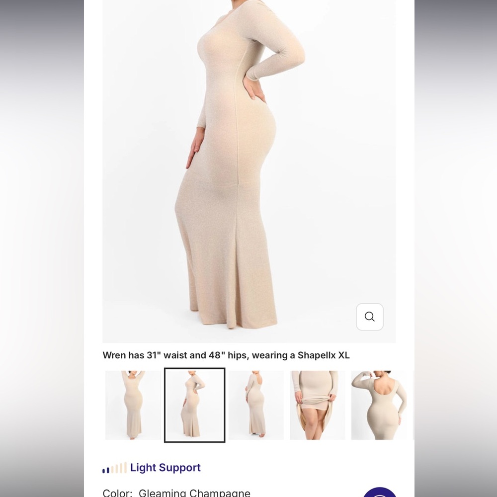 Gleaming Long Sleeve Mermaid Shaping Dress